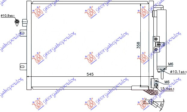 Radiator i kondicionerit 1.5 DCi (51x38)