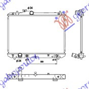 Radiator për motor 1.3-1.5i 16V (me/pa kondicioner) (37.5x55) ΑUTOM. (KOYO)