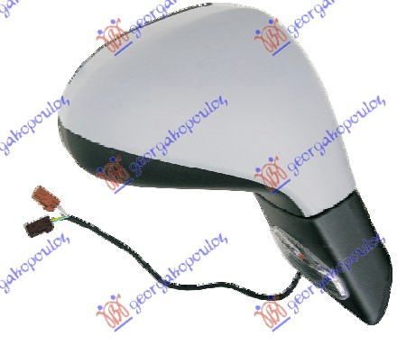 Pasqyrë elektrike (gati për ngjyrosje) (me drita pulsuese) (me sensor) (xham i lakuar)