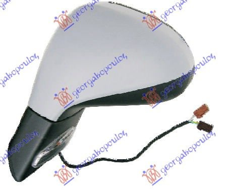 Pasqyrë elektrike (gati për ngjyrosje) (me drita pulsuese) (xham asferik)
