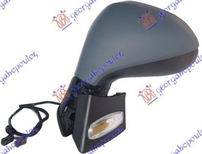Pasqyrë elektrike (gati për ngjyrosje) (me drita pulsuese) (cc) (xham i lakuar)