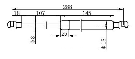 Amortizues (një) për kofano (288L-260N)