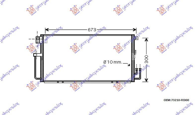 Radiator i kondicionerit 00-02 2.0 WRX 65x31x16)