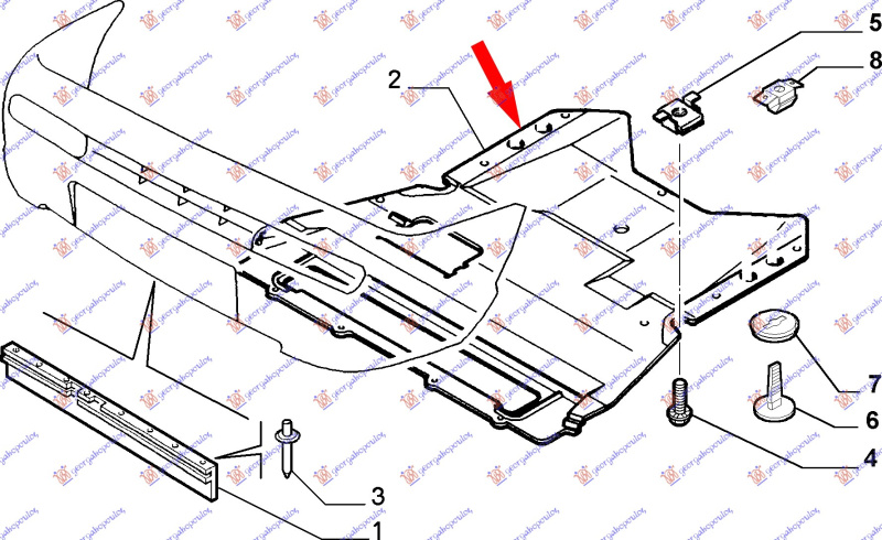Mbrojtje/kapak nën motor