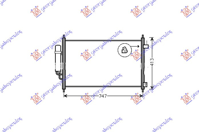Radiator i kondicionerit 1.7 IVTEC (72.7x38x1.6)