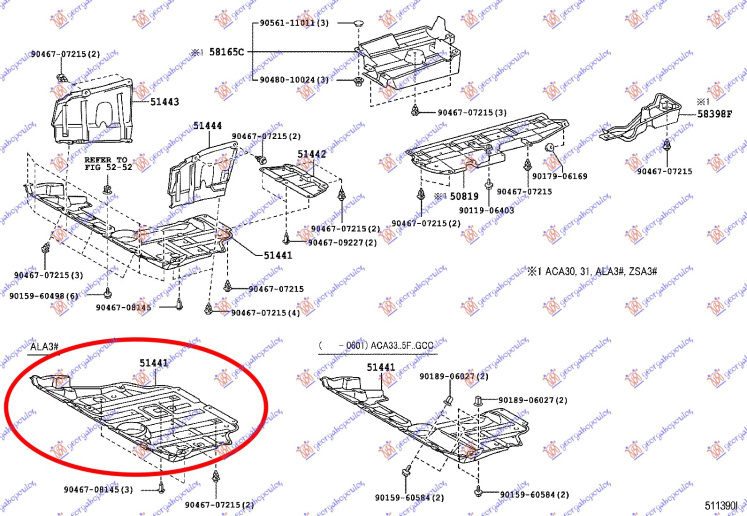 Mbrojtje/kapak nën motor dizel -08