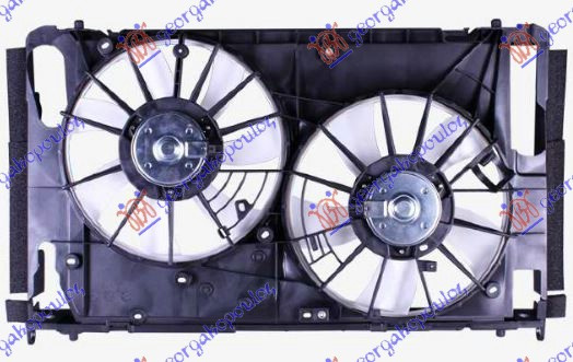 Ventilator për radiatorpër motor + radiatorpër kondicioner komplet (dopio) benzinë