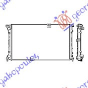Radiator për motor 2.5 DTi dizel (780x450x26) tubë ana e majtë