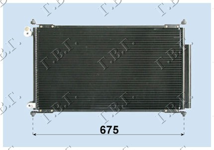 Radiator i kondicionerit(65.3x35.6x1,6) sedan