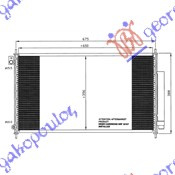 Radiator i kondicionerit 2,0-2,4 benzinë (65,3x35,6x1,6)
