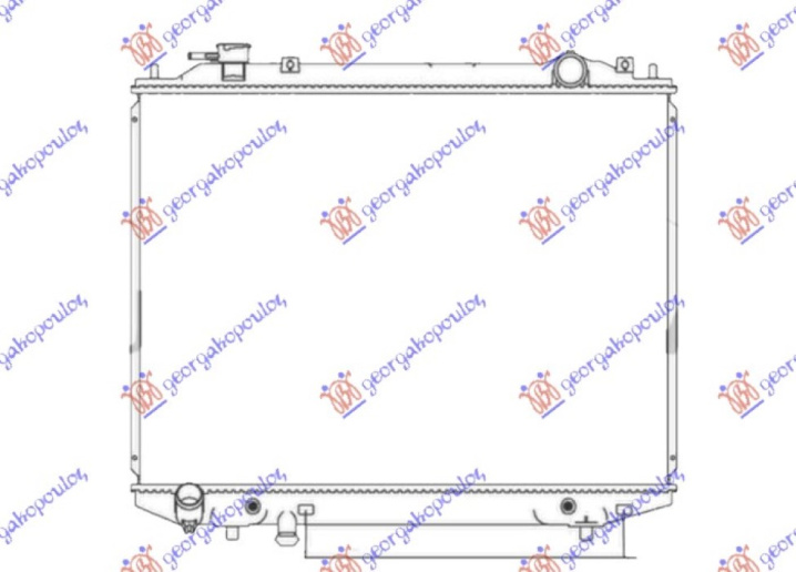 Radiator për motor 2.5-3.0 TDCi dizel (marsh automatik) (450x635) (KOYO)