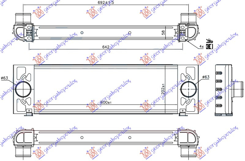 Interkuler 2.2-3.2 TDCI (600x202x58)