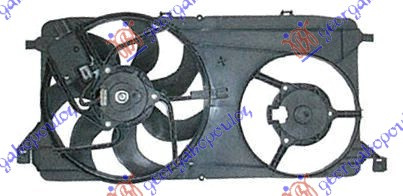 Ventilator komplet dopio (1 Motor) 2.2TDCi (pa kondicioner)