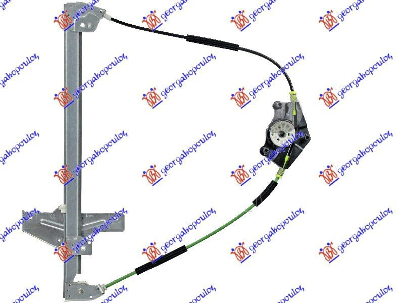 Ngritës/rregullator për dritaren e përparme elektrik 3 dyer (pa motor) (А cilësi)