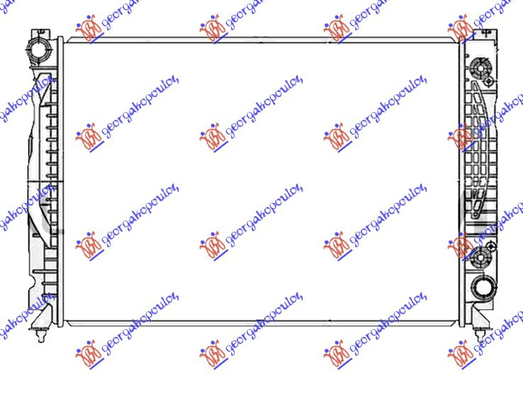 Radiator për motor 2.7 T benzinë (marsh automatik) (630x440x32)