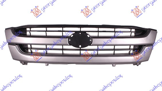 Maskë pvc/grilë (tërheq në rrotat e pasme) e argjendtë gri