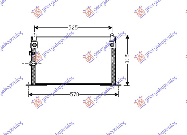Radiator i kondicionerit 2.5 TD (53.5x27.5x16)