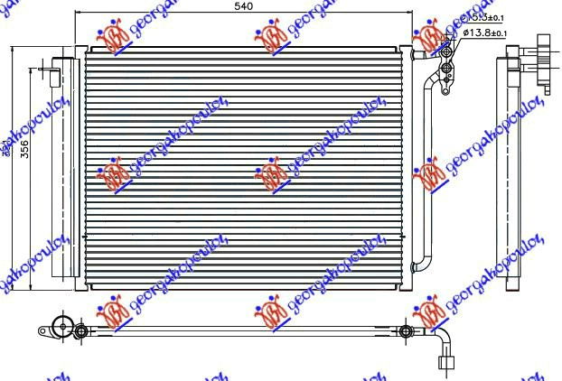Radiator i kondicionerit benzinë/dizel (490x390x12)