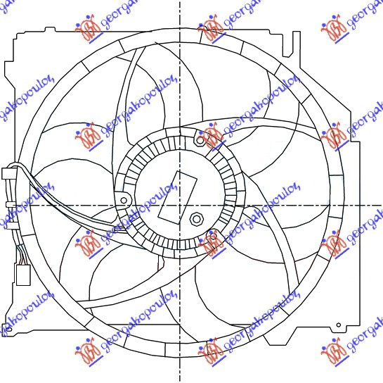 Ventilator komplet (2.0-2.5-3.0 benzinë -2.0 DI) (me kondicioner)