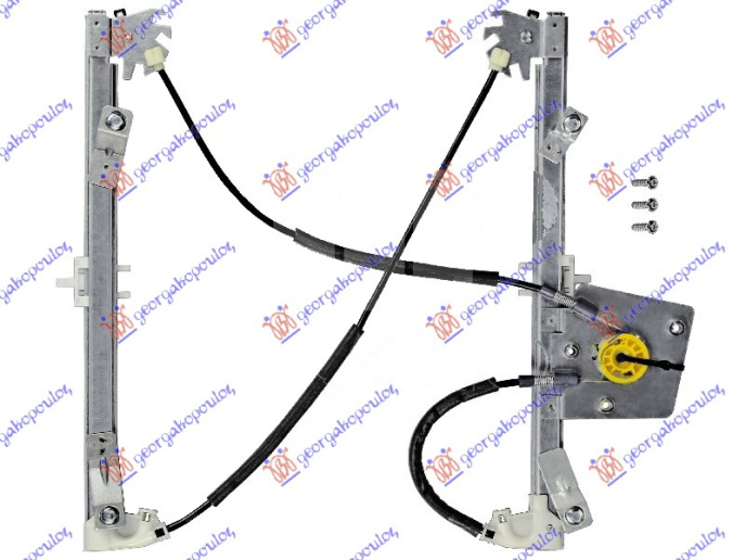 Ngritës/rregullator për dritaren e përparme 5 dyer (pa motor) (А cilësi)