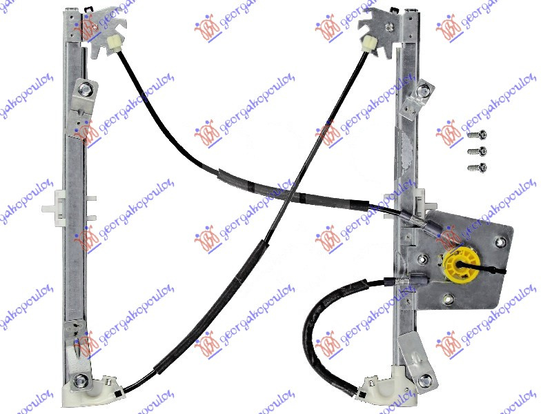 Ngritës/rregullator për dritaren e përparme 5 dyer (pa motor) (А cilësi)