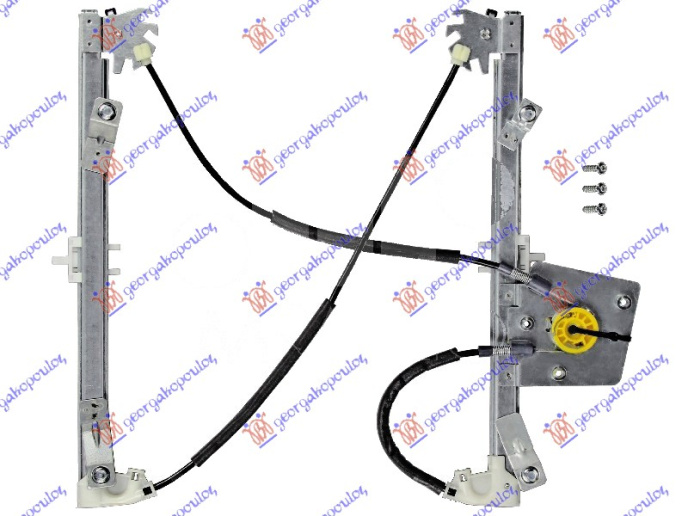 Ngritës/rregullator për dritaren e përparme 5 dyer (pa motor) (А cilësi)