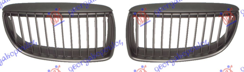 Grilë e maskës pvc + shirit me ngjyrë të zezë në kofano (set)