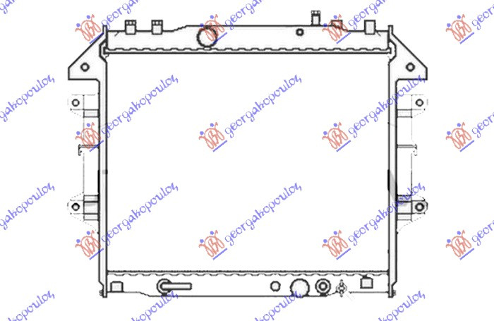 Radiator për motor 2.5-3.0 TD (marsh automatik) (525x650) KOYO