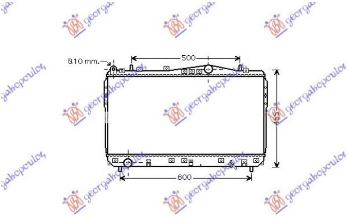 Radiator për motor benzinë (700x370) (KOYO)