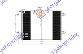 Radiator i kondicionerit 1.6 16v/FSi-2.0 FSi benzinë - 1.6-1.9-2.0 TDi dizel (570x430x16)