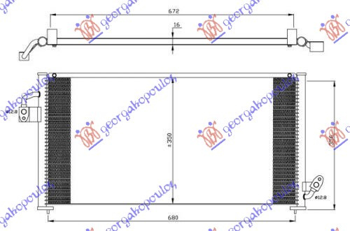 Radiator i kondicionerit 97-99 të gjitha modelet) (73,5x34,7x16)