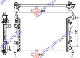 Radiator për motor benzinë (me/pa kondicioner) (54x37,8x2,4)