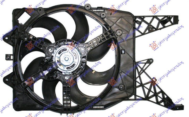 Ventilator komplet 1.4/1.6 TURBO benzinë 1.3-1.7 CDTI dizel (prizë katrore) 440W
