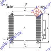 Radiator i kondicionerit dizel (38,5x30,8x2.0)