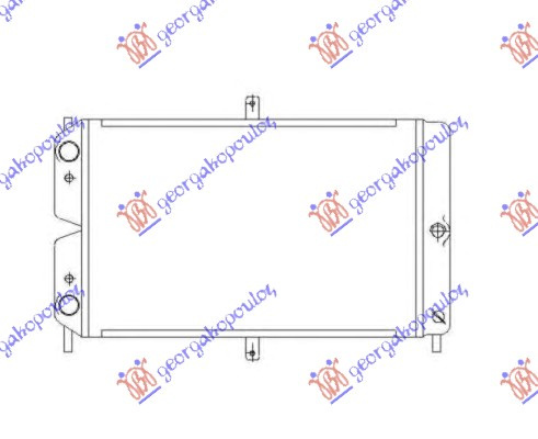 Radiator për motor 1,1-1,3-1,5CC (48x32)