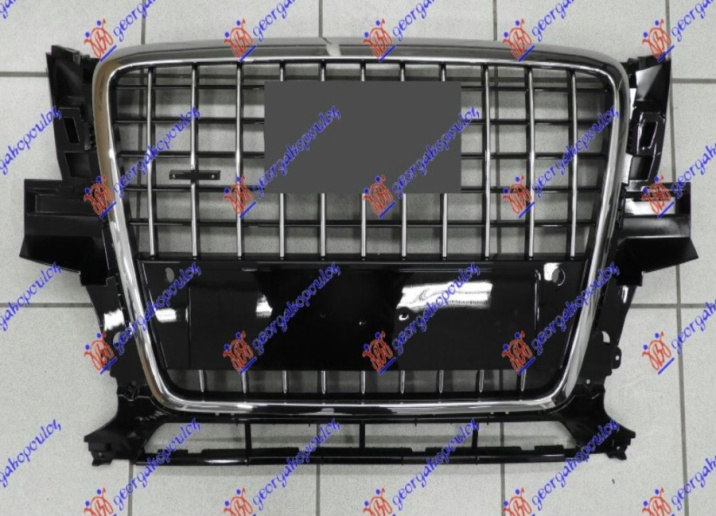 Maskë pvc/grilë me ngjyrë të zezë/krom (kornizë krom) (me hapje për sensor parkimi) (s-line)