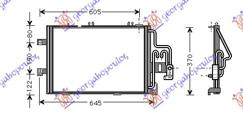 Radiator i kondicionerit -03 (54x38x1.6)