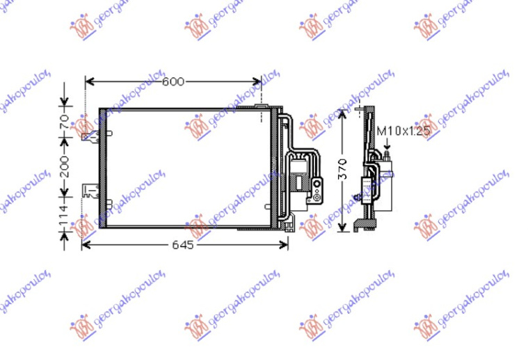 Radiator i kondicionerit 04- (55x38x1.6)