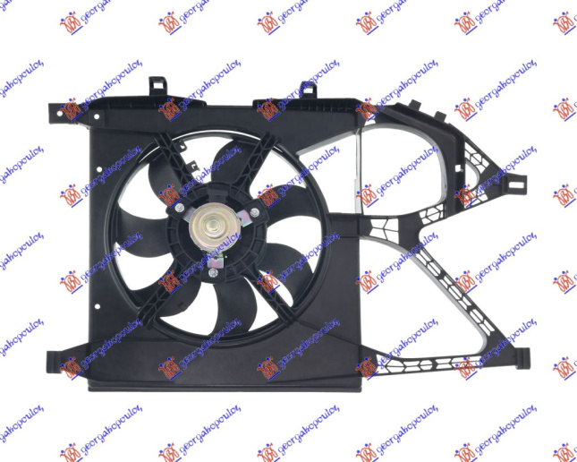 Ventilator për radiator me motor komplet (28cm) 1.0cc benzinë pa kondicioner