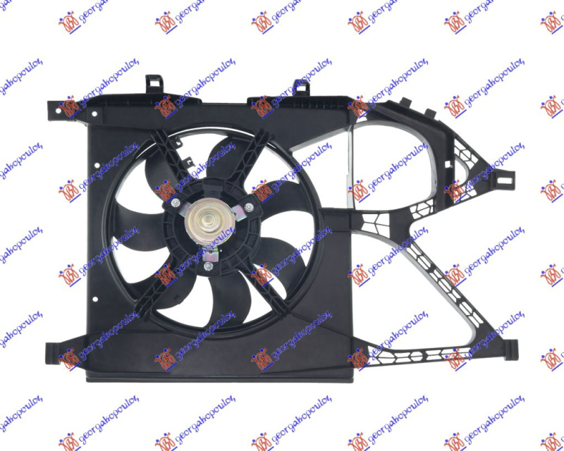 Ventilator për radiator me motor komplet (28cm) 1.0cc benzinë pa kondicioner