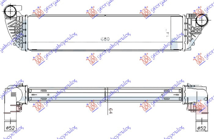 Interkuler 2.0-2.2 dCi dizel (680x150x64)