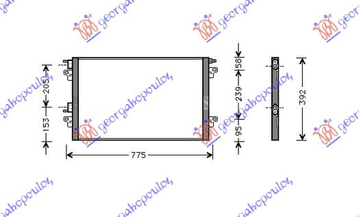 Radiator i kondicionerit 04- (66x39)