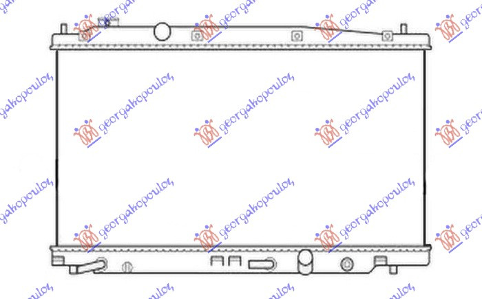 Radiator për motor 1.4 benzinë (marsh automatik) (350x711x16)