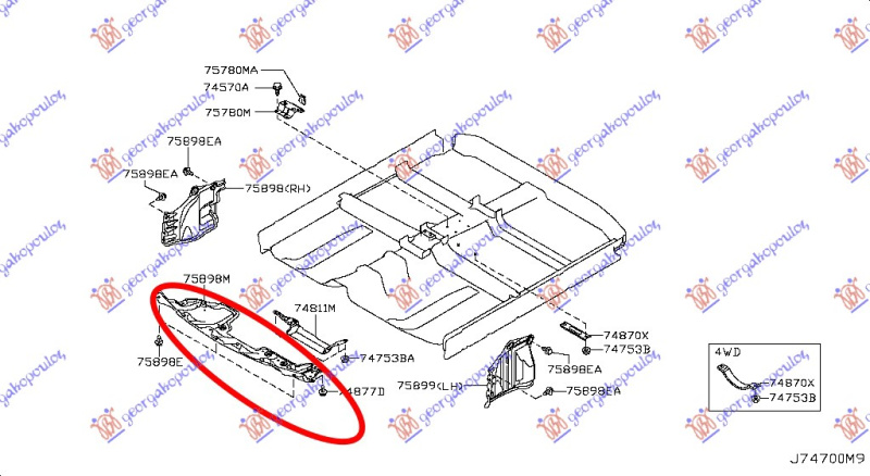 Mbrojtje/kapak nën motor 09-