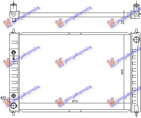 Radiator për motor 3.5 benzinë (marsh automatik) 08- (670x455)