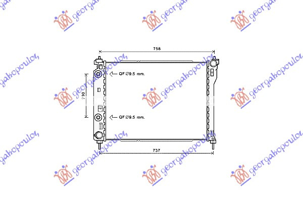 Radiator për motor 2,4i-16V-3.0i-24VECOTEC (67x52) (marsh manual/automatik)10
