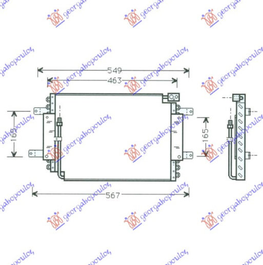 Radiator i kondicionerit -93 ALL MOD (43.7x33.5x2.6)