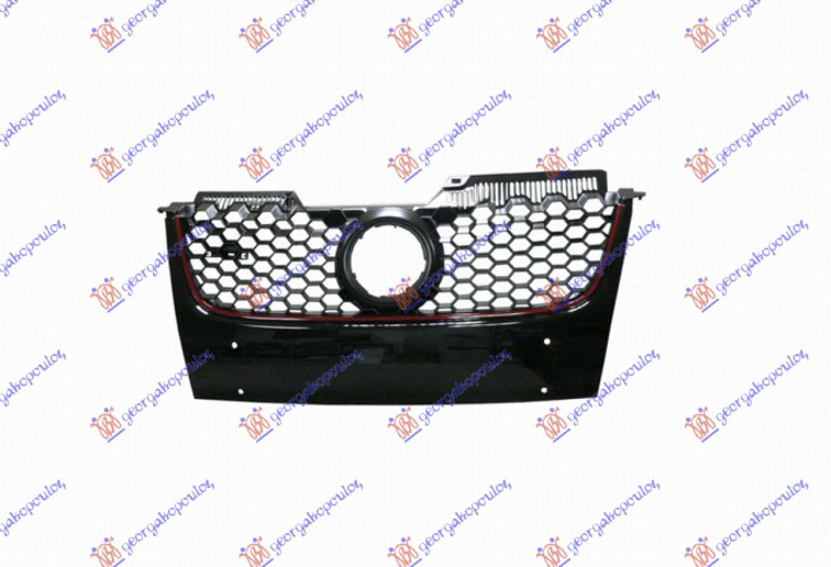 Maskë pvc/grilë GTI (shirit të kuq)