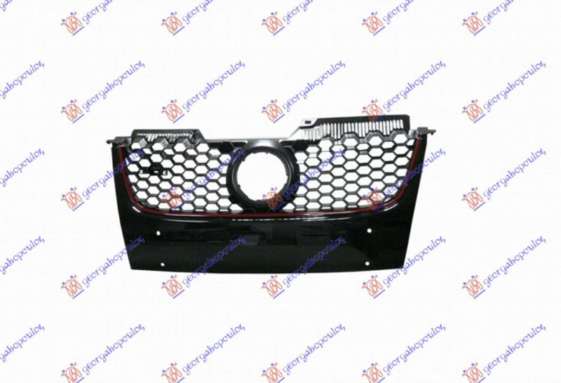 Maskë pvc/grilë GTI (shirit të kuq)
