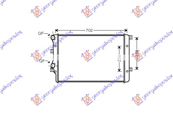 Radiator për motor 1.4 Tsi benzinë - 1.9 TDi dizel (650x410)